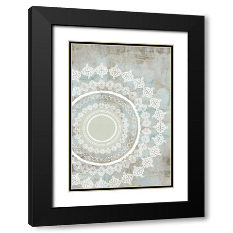 Rustic Mandala III Black Modern Wood Framed Art Print with Double Matting by Kouta, Flora