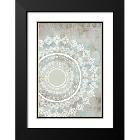 Rustic Mandala III Black Modern Wood Framed Art Print with Double Matting by Kouta, Flora