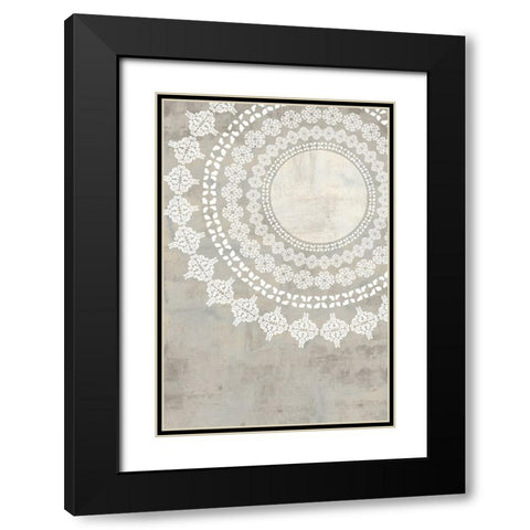 Rustic Mandala IV Black Modern Wood Framed Art Print with Double Matting by Kouta, Flora