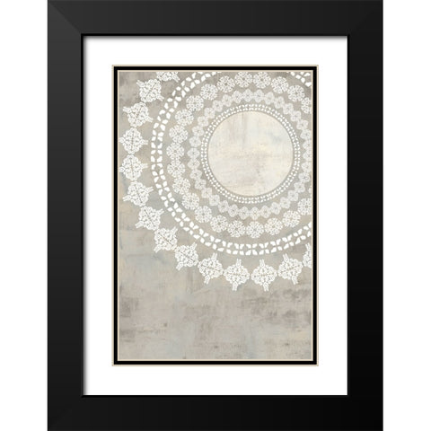 Rustic Mandala IV Black Modern Wood Framed Art Print with Double Matting by Kouta, Flora