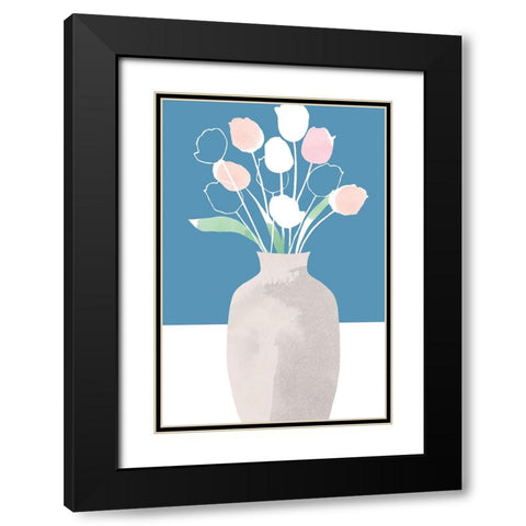 Spring Fresh II Black Modern Wood Framed Art Print with Double Matting by Kouta, Flora