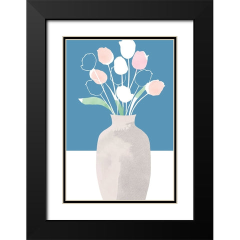 Spring Fresh II Black Modern Wood Framed Art Print with Double Matting by Kouta, Flora