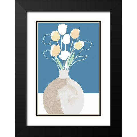 Spring Fresh III Black Modern Wood Framed Art Print with Double Matting by Kouta, Flora