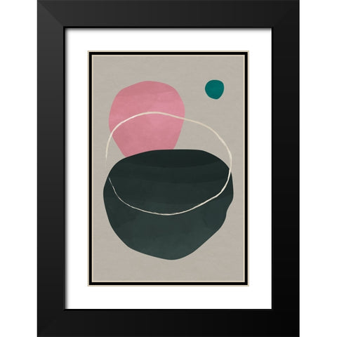Scandi Pebbles II Black Modern Wood Framed Art Print with Double Matting by Williams, Gary