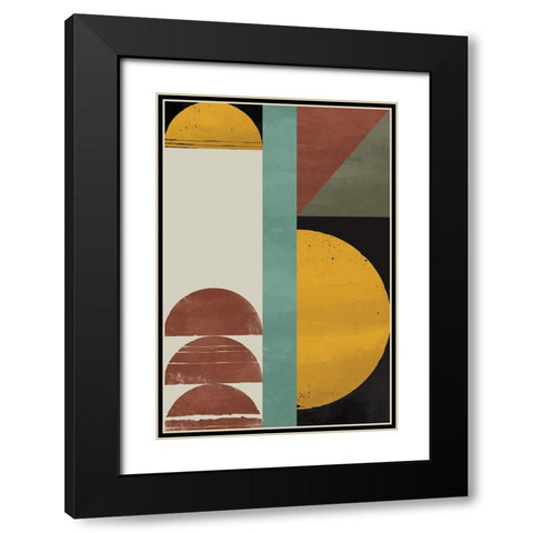 Abstract Geometric IV Black Modern Wood Framed Art Print with Double Matting by Williams, Gary