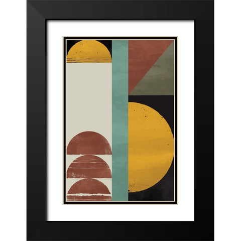 Abstract Geometric IV Black Modern Wood Framed Art Print with Double Matting by Williams, Gary