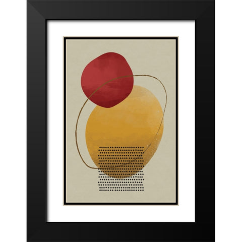 Abstract Geometric X Black Modern Wood Framed Art Print with Double Matting by Williams, Gary