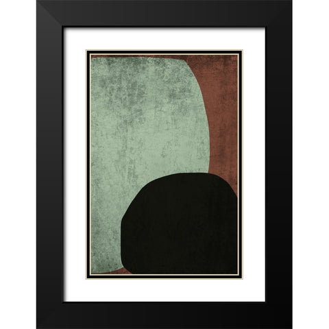Mid Century Modern Art Abstract Shapes III Black Modern Wood Framed Art Print with Double Matting by Orlov, Irena