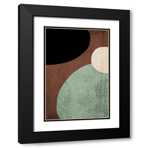 Mid Century Modern Art Abstract Shapes IV Black Modern Wood Framed Art Print with Double Matting by Orlov, Irena