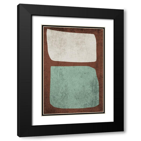 Mid Century Modern Art Abstract Shapes IX Black Modern Wood Framed Art Print with Double Matting by Orlov, Irena