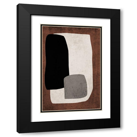 Mid Century Modern Art Abstract Shapes XI Black Modern Wood Framed Art Print with Double Matting by Orlov, Irena