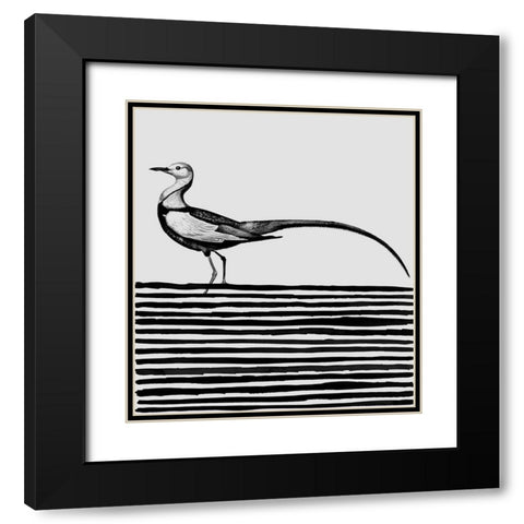 Line Up I Black Modern Wood Framed Art Print with Double Matting by Smith, Karen