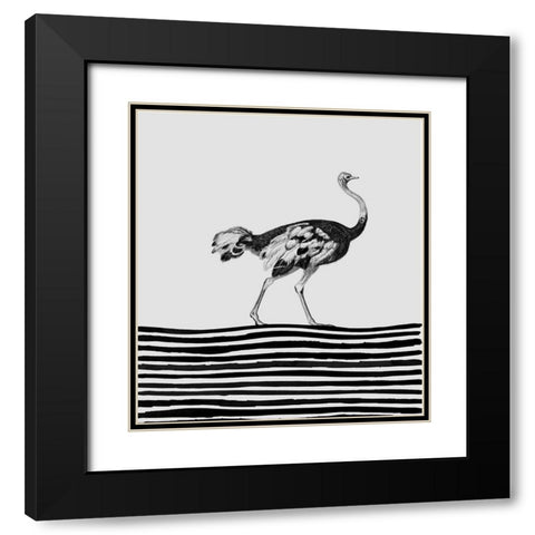 Line Up II Black Modern Wood Framed Art Print with Double Matting by Smith, Karen