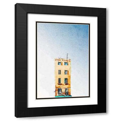 Peachy Abode Black Modern Wood Framed Art Print with Double Matting by Curinga, Kim