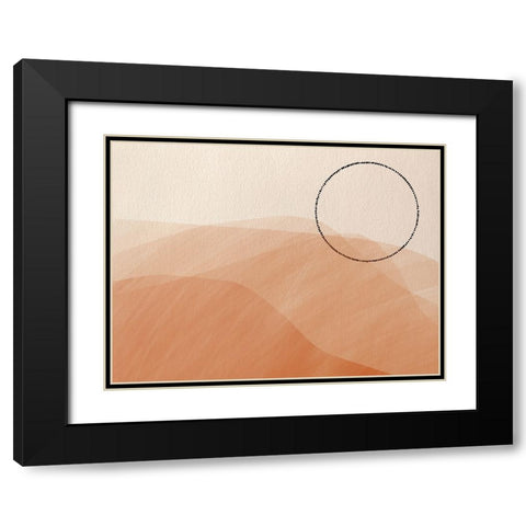 Warm Sunset II Black Modern Wood Framed Art Print with Double Matting by Holman, Nicholas