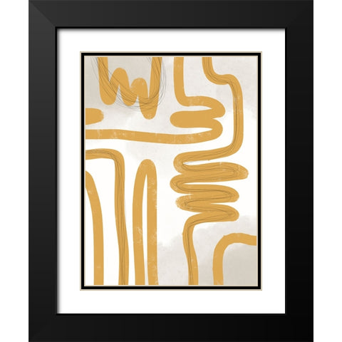 Golden Path I Black Modern Wood Framed Art Print with Double Matting by Holman, Nicholas