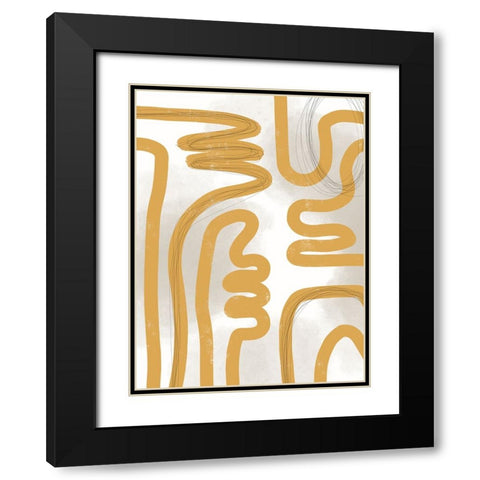 Golden Path II Black Modern Wood Framed Art Print with Double Matting by Holman, Nicholas