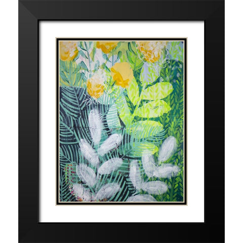Spring Beginning Black Modern Wood Framed Art Print with Double Matting by Hampe, Shelley