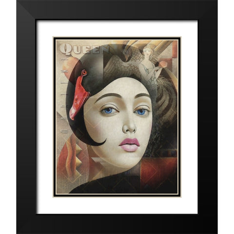 Retro Flair II Black Modern Wood Framed Art Print with Double Matting by Hunziker, Steve