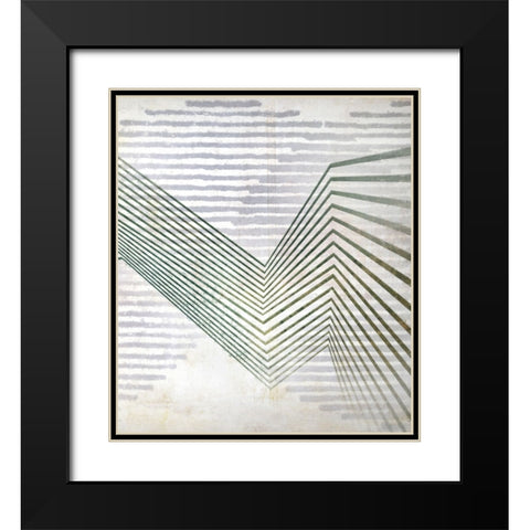 Straight Away II Black Modern Wood Framed Art Print with Double Matting by Hunziker, Steve