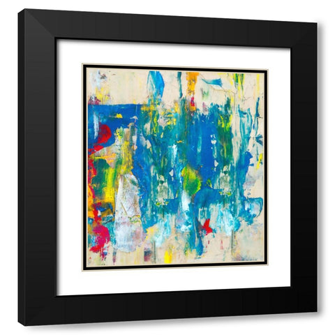 Bright Abstract II Black Modern Wood Framed Art Print with Double Matting by Hunziker, Steve