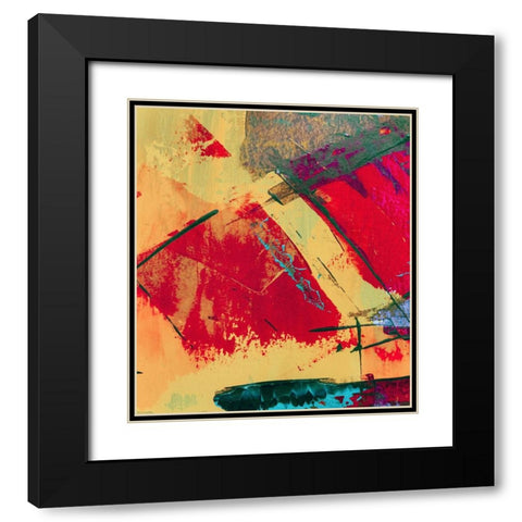 Jigsaw I Black Modern Wood Framed Art Print with Double Matting by Hunziker, Steve