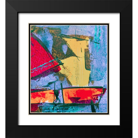 Jigsaw II Black Modern Wood Framed Art Print with Double Matting by Hunziker, Steve