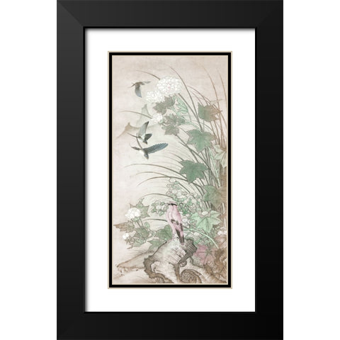 Chinoiserie III Black Modern Wood Framed Art Print with Double Matting by Hunziker, Steve