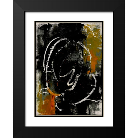Opposites II Black Modern Wood Framed Art Print with Double Matting by Eaton, Winnie