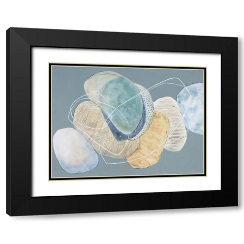 Curves and Colors II Black Modern Wood Framed Art Print with Double Matting by Joy, Julie