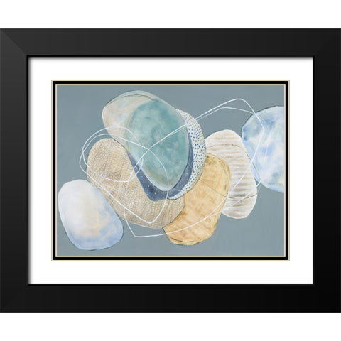 Curves and Colors II Black Modern Wood Framed Art Print with Double Matting by Joy, Julie