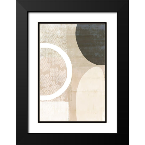 Blush Harmony II Black Modern Wood Framed Art Print with Double Matting by Kouta, Flora