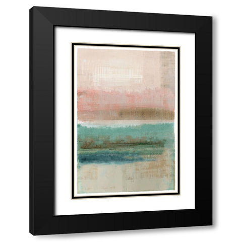 Pastel Blush III Black Modern Wood Framed Art Print with Double Matting by Kouta, Flora