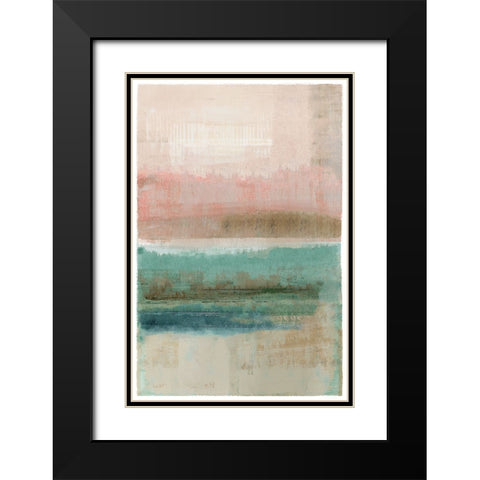 Pastel Blush III Black Modern Wood Framed Art Print with Double Matting by Kouta, Flora