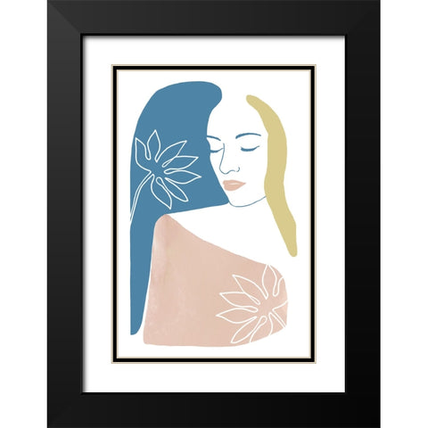 Santorini Days II Black Modern Wood Framed Art Print with Double Matting by Kouta, Flora