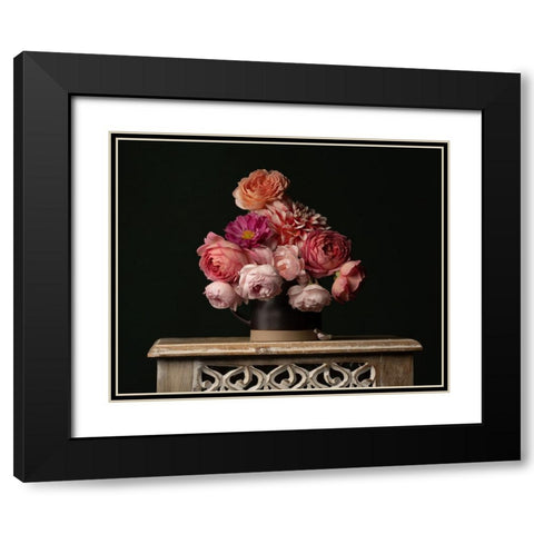 Curious Blooms Black Modern Wood Framed Art Print with Double Matting by Mclean, Leah