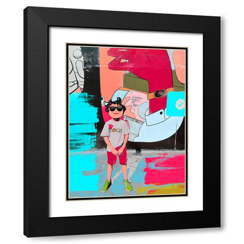 Street Art Project IX Black Modern Wood Framed Art Print with Double Matting by Orlov, Irena