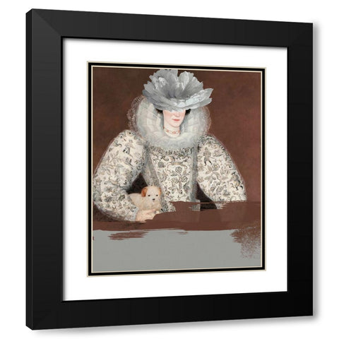 Portrait of a Lady, With a Touch of Modern Black Modern Wood Framed Art Print with Double Matting by Orlov, Irena