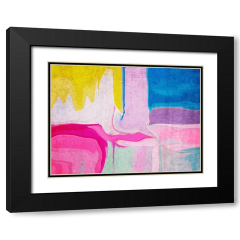 Splash Black Modern Wood Framed Art Print with Double Matting by Orlov, Irena