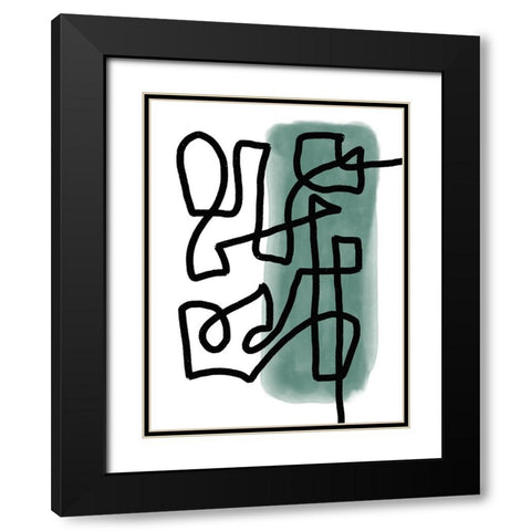 Hullabaloo II Black Modern Wood Framed Art Print with Double Matting by Schlotzhauer, Jim