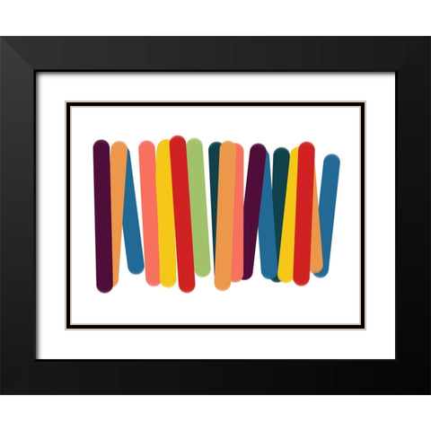 Dewey Decimal II Black Modern Wood Framed Art Print with Double Matting by Schlotzhauer, Jim