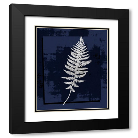 Silver Leaf II Black Modern Wood Framed Art Print with Double Matting by Smith, Karen