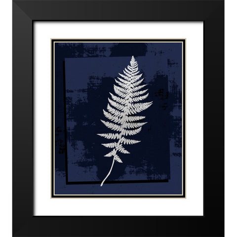 Silver Leaf II Black Modern Wood Framed Art Print with Double Matting by Smith, Karen