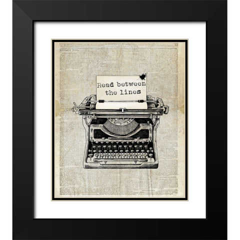 Read Between Black Modern Wood Framed Art Print with Double Matting by Smith, Karen