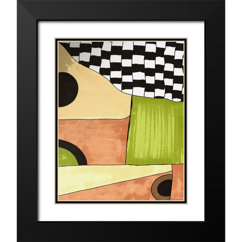 Checkpoint II Black Modern Wood Framed Art Print with Double Matting by Smith, Karen