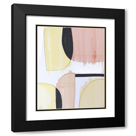 In Shape II Black Modern Wood Framed Art Print with Double Matting by Smith, Karen