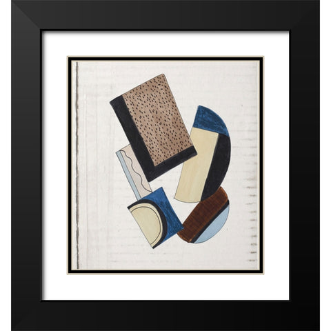 Dis Joint II Black Modern Wood Framed Art Print with Double Matting by Smith, Karen