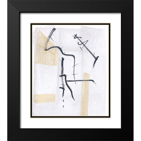 Absquiggle I Black Modern Wood Framed Art Print with Double Matting by Smith, Karen