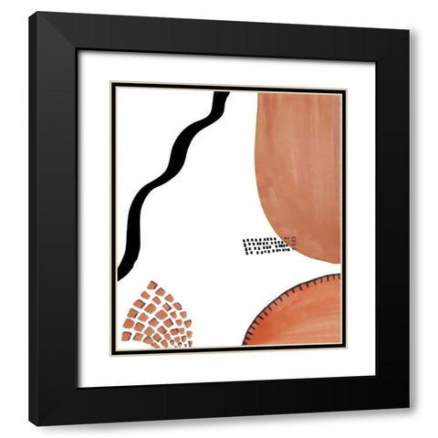 Abs I Black Modern Wood Framed Art Print with Double Matting by Smith, Karen