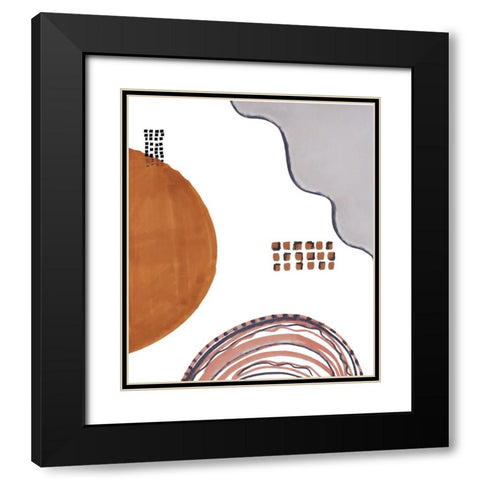 Abs II Black Modern Wood Framed Art Print with Double Matting by Smith, Karen